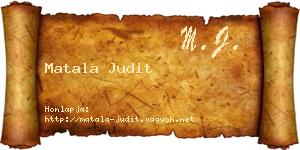 Matala Judit névjegykártya